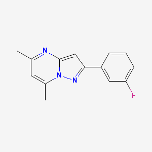 molecular formula C14H12FN3 B5861228 2-(3-fluorophenyl)-5,7-dimethylpyrazolo[1,5-a]pyrimidine 