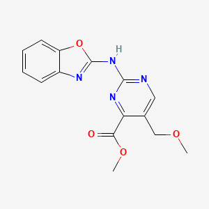 methyl 2-(1,3-benzoxazol-2-ylamino)-5-(methoxymethyl)-4-pyrimidinecarboxylate