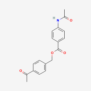 molecular formula C18H17NO4 B5861239 4-acetylbenzyl 4-(acetylamino)benzoate 