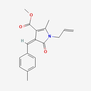 molecular formula C18H19NO3 B5861249 methyl 1-allyl-2-methyl-4-(4-methylbenzylidene)-5-oxo-4,5-dihydro-1H-pyrrole-3-carboxylate 