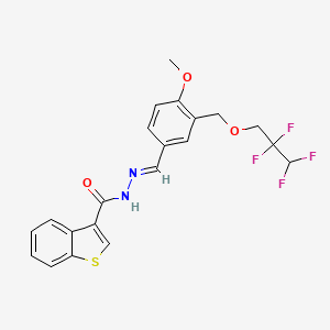 N'-{4-methoxy-3-[(2,2,3,3-tetrafluoropropoxy)methyl]benzylidene}-1-benzothiophene-3-carbohydrazide