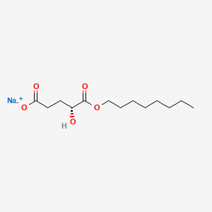 molecular formula C13H23NaO5 B586126 (2R)-2-Hydroxyglutaric Acid Octyl Ester Sodium Salt CAS No. 1391068-16-8