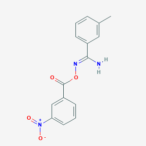 molecular formula C15H13N3O4 B5861300 3-methyl-N'-[(3-nitrobenzoyl)oxy]benzenecarboximidamide 