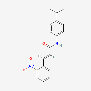 molecular formula C18H18N2O3 B5861309 N-(4-isopropylphenyl)-3-(2-nitrophenyl)acrylamide 