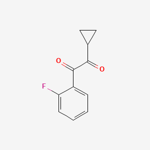 molecular formula C11H9FO2 B586131 1-环丙基-2-(2-氟苯基)乙烷-1,2-二酮 CAS No. 1391054-37-7