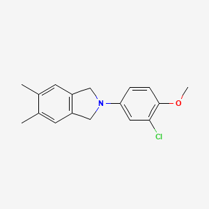 molecular formula C17H18ClNO B5861325 2-(3-chloro-4-methoxyphenyl)-5,6-dimethylisoindoline 