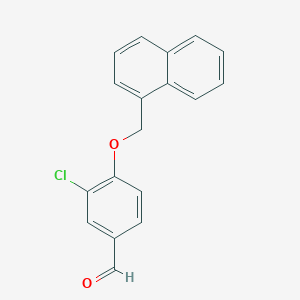 molecular formula C18H13ClO2 B5861356 3-chloro-4-(1-naphthylmethoxy)benzaldehyde 