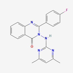 molecular formula C20H16FN5O B5861368 3-[(4,6-dimethyl-2-pyrimidinyl)amino]-2-(4-fluorophenyl)-4(3H)-quinazolinone 