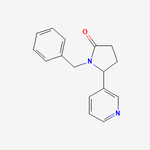 molecular formula C16H16N2O B586137 1-苄基-5-(吡啶-3-基)吡咯烷-2-酮 CAS No. 134415-17-1