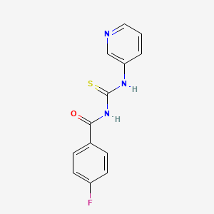 molecular formula C13H10FN3OS B5861382 4-fluoro-N-[(3-pyridinylamino)carbonothioyl]benzamide 
