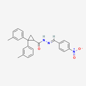 2,2-bis(3-methylphenyl)-N'-(4-nitrobenzylidene)cyclopropanecarbohydrazide
