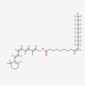 molecular formula C38H62O2 B586142 9-cis-Retinyl Oleate-d17 CAS No. 1795134-64-3