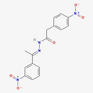 molecular formula C16H14N4O5 B5861420 2-(4-nitrophenyl)-N'-[1-(3-nitrophenyl)ethylidene]acetohydrazide 
