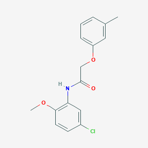 molecular formula C16H16ClNO3 B5861429 N-(5-chloro-2-methoxyphenyl)-2-(3-methylphenoxy)acetamide 