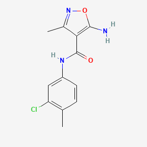 molecular formula C12H12ClN3O2 B5861435 5-amino-N-(3-chloro-4-methylphenyl)-3-methylisoxazole-4-carboxamide 