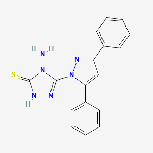 4-amino-5-(3,5-diphenyl-1H-pyrazol-1-yl)-4H-1,2,4-triazole-3-thiol