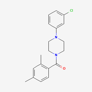 molecular formula C19H21ClN2O B5861441 1-(3-chlorophenyl)-4-(2,4-dimethylbenzoyl)piperazine 