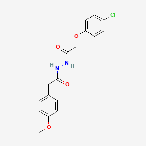 2-(4-chlorophenoxy)-N'-[(4-methoxyphenyl)acetyl]acetohydrazide