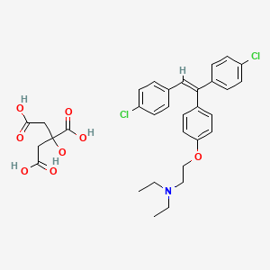 molecular formula C32H35Cl2NO8 B586145 去氯-4,4'-二氯氯米芬柠檬酸盐（E/Z 混合物） CAS No. 117884-83-0