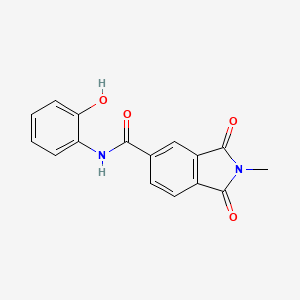 molecular formula C16H12N2O4 B5861450 N-(2-hydroxyphenyl)-2-methyl-1,3-dioxo-5-isoindolinecarboxamide 