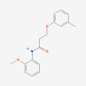 molecular formula C17H19NO3 B5861487 N-(2-methoxyphenyl)-3-(3-methylphenoxy)propanamide 