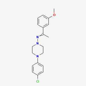 molecular formula C19H22ClN3O B5861523 4-(4-chlorophenyl)-N-[1-(3-methoxyphenyl)ethylidene]-1-piperazinamine 