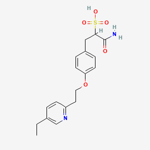 1-Amino-3-[4-[2-(5-ethylpyridin-2-yl)ethoxy]phenyl]-1-oxopropane-2-sulfonic acid
