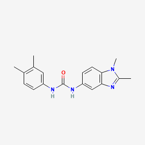 molecular formula C18H20N4O B5861560 N-(1,2-dimethyl-1H-benzimidazol-5-yl)-N'-(3,4-dimethylphenyl)urea 