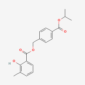 molecular formula C19H20O5 B5861589 4-(isopropoxycarbonyl)benzyl 2-hydroxy-3-methylbenzoate 