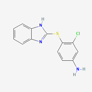 molecular formula C13H10ClN3S B5861619 4-(1H-benzimidazol-2-ylthio)-3-chloroaniline 