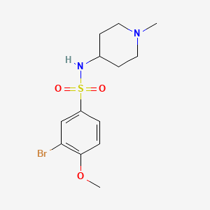 molecular formula C13H19BrN2O3S B5861628 3-bromo-4-methoxy-N-(1-methyl-4-piperidinyl)benzenesulfonamide 