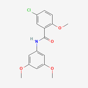 molecular formula C16H16ClNO4 B5861645 5-chloro-N-(3,5-dimethoxyphenyl)-2-methoxybenzamide 