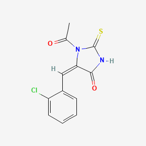 molecular formula C12H9ClN2O2S B5861652 1-acetyl-5-(2-chlorobenzylidene)-2-thioxo-4-imidazolidinone 