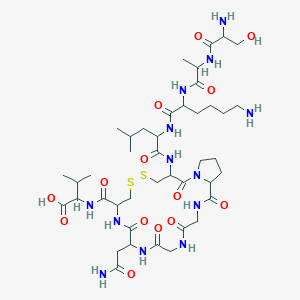 molecular formula C42H71N13O14S2 B586166 H-Ser-Ala-Lys-Leu-Cys(1)-Pro-Gly-Gly-Asn-Cys(1)-Val-OH CAS No. 140653-27-6
