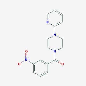 molecular formula C16H16N4O3 B5861660 1-(3-nitrobenzoyl)-4-(2-pyridinyl)piperazine 