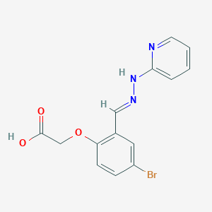 {4-bromo-2-[2-(2-pyridinyl)carbonohydrazonoyl]phenoxy}acetic acid