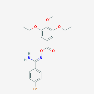 molecular formula C20H23BrN2O5 B5861683 4-bromo-N'-[(3,4,5-triethoxybenzoyl)oxy]benzenecarboximidamide 