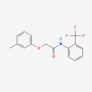 molecular formula C16H14F3NO2 B5861695 2-(3-methylphenoxy)-N-[2-(trifluoromethyl)phenyl]acetamide 