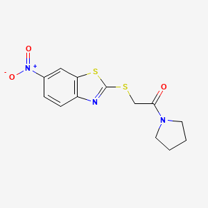 6-nitro-2-{[2-oxo-2-(1-pyrrolidinyl)ethyl]thio}-1,3-benzothiazole