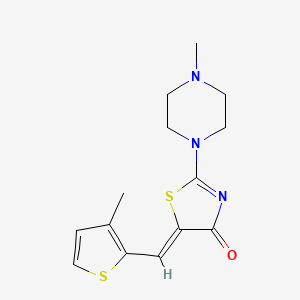 2-(4-methyl-1-piperazinyl)-5-[(3-methyl-2-thienyl)methylene]-1,3-thiazol-4(5H)-one