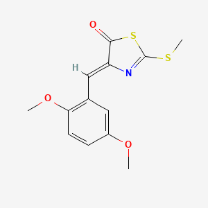 molecular formula C13H13NO3S2 B5861777 4-(2,5-dimethoxybenzylidene)-2-(methylthio)-1,3-thiazol-5(4H)-one 