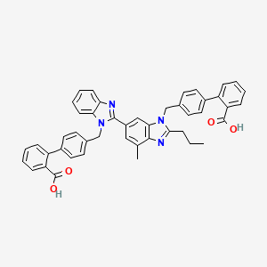 molecular formula C46H38N4O4 B586178 Telmisartan Dimer Impurity CAS No. 884330-14-7