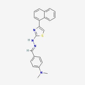 molecular formula C22H20N4S B5861789 4-(dimethylamino)benzaldehyde [4-(1-naphthyl)-1,3-thiazol-2-yl]hydrazone 