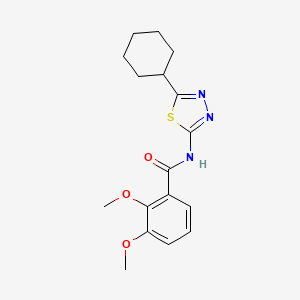 molecular formula C17H21N3O3S B5861808 N-(5-cyclohexyl-1,3,4-thiadiazol-2-yl)-2,3-dimethoxybenzamide 