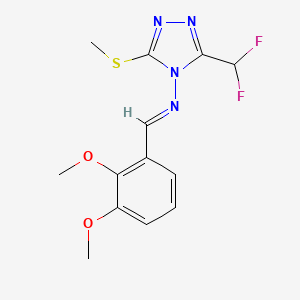 3-(difluoromethyl)-N-(2,3-dimethoxybenzylidene)-5-(methylthio)-4H-1,2,4-triazol-4-amine