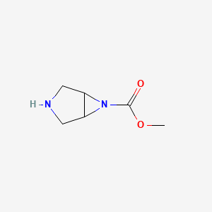 molecular formula C6H10N2O2 B586182 Methyl 3,6-diazabicyclo[3.1.0]hexane-6-carboxylate CAS No. 144173-10-4