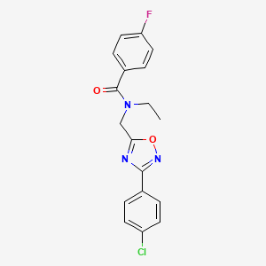 N-{[3-(4-chlorophenyl)-1,2,4-oxadiazol-5-yl]methyl}-N-ethyl-4-fluorobenzamide