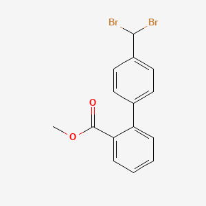 B586185 Methyl 2-[4-(dibromomethyl)phenyl]benzoate CAS No. 1352492-08-0