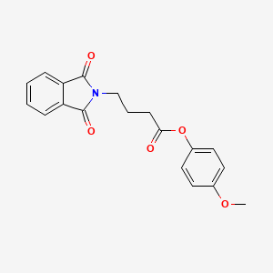 molecular formula C19H17NO5 B5861859 4-methoxyphenyl 4-(1,3-dioxo-1,3-dihydro-2H-isoindol-2-yl)butanoate 
