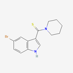 molecular formula C14H15BrN2S B5861861 5-bromo-3-(1-piperidinylcarbonothioyl)-1H-indole 